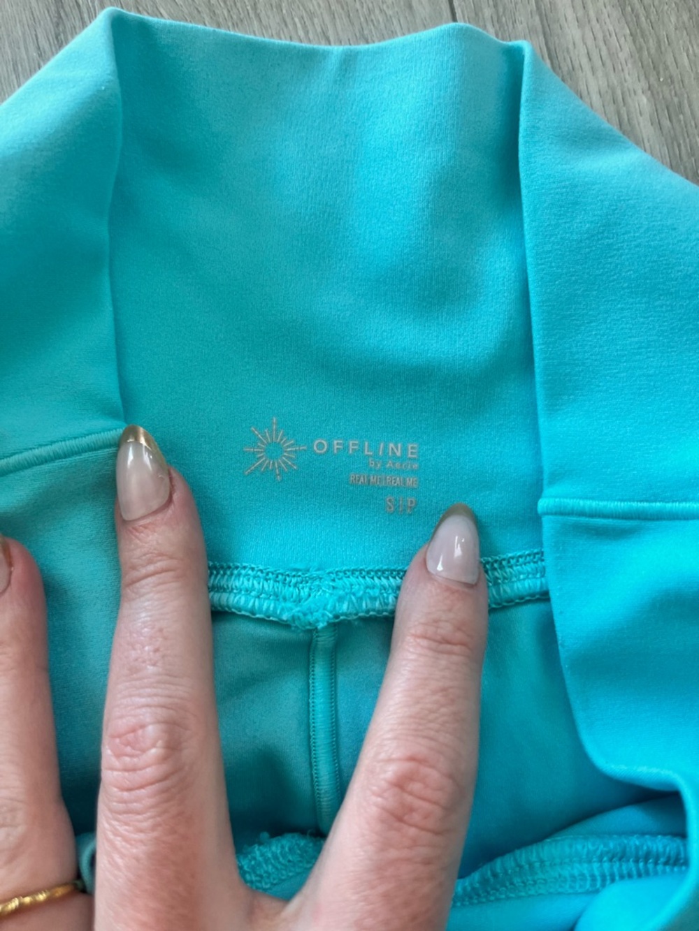 aerie Aqua High-Rise Skort-Style Athletic Shorts - Picture 2 of 2